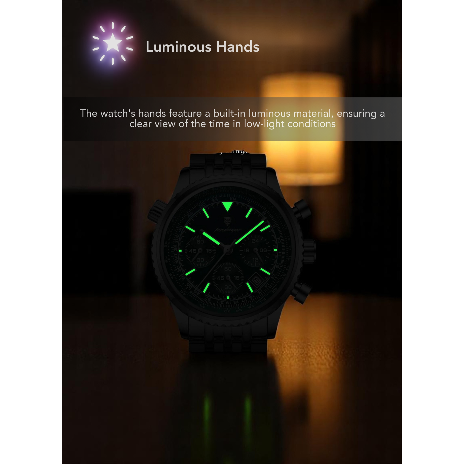 POEDAGAR 960 Military Chronograph Night Luminous Mode – The Crew