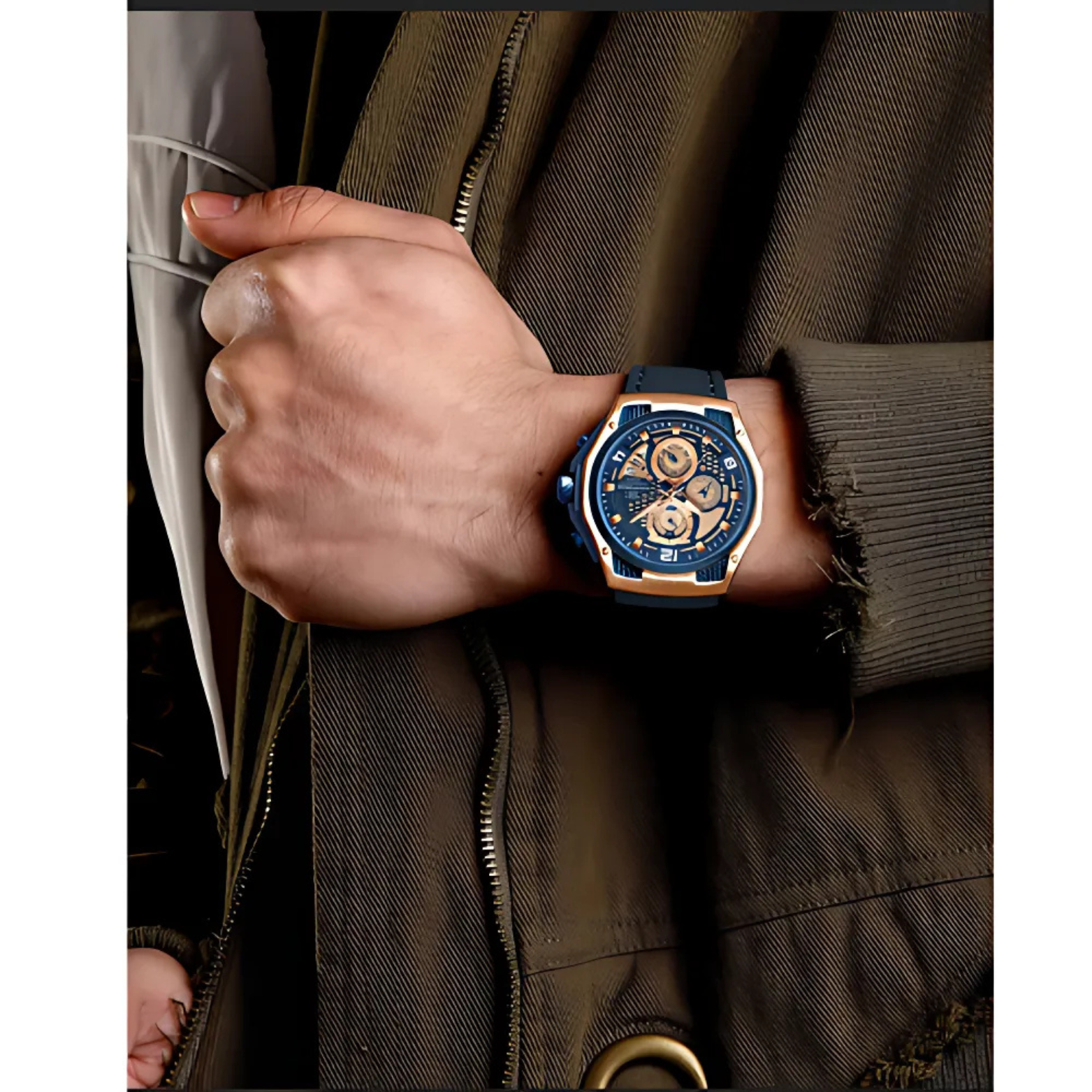 NAVIFORCE NF8051L Leather Chronograph Business Wrist Shot – The Crew