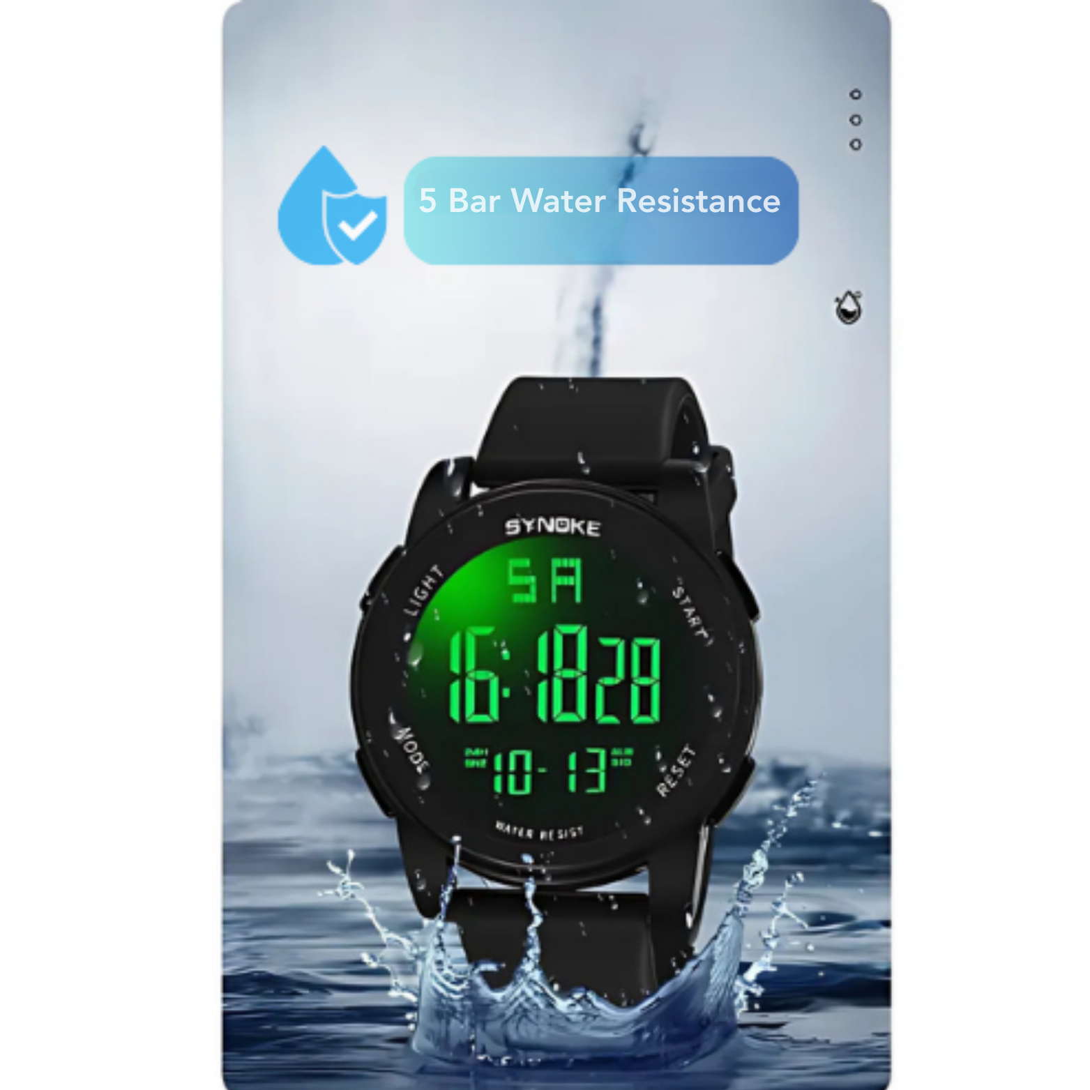 SYNOKE Digital Sports Watch Water Resistant Test – The Crew