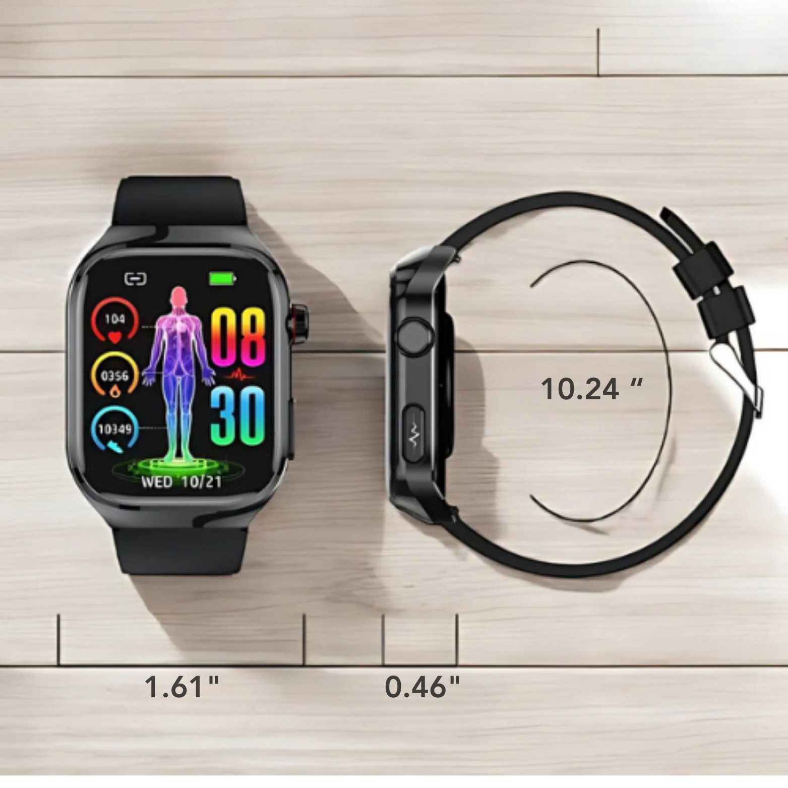 ECG Smartwatch Dimensions – The Crew