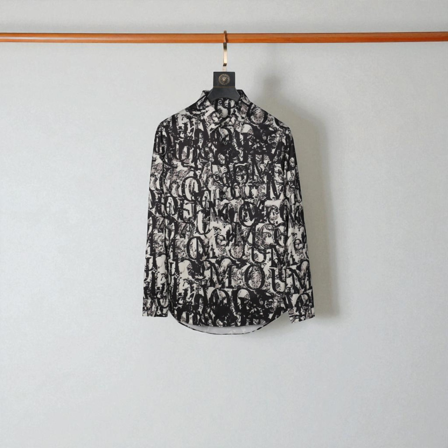 Black Minimal 3D Print Slim Fit Shirt – The Crew