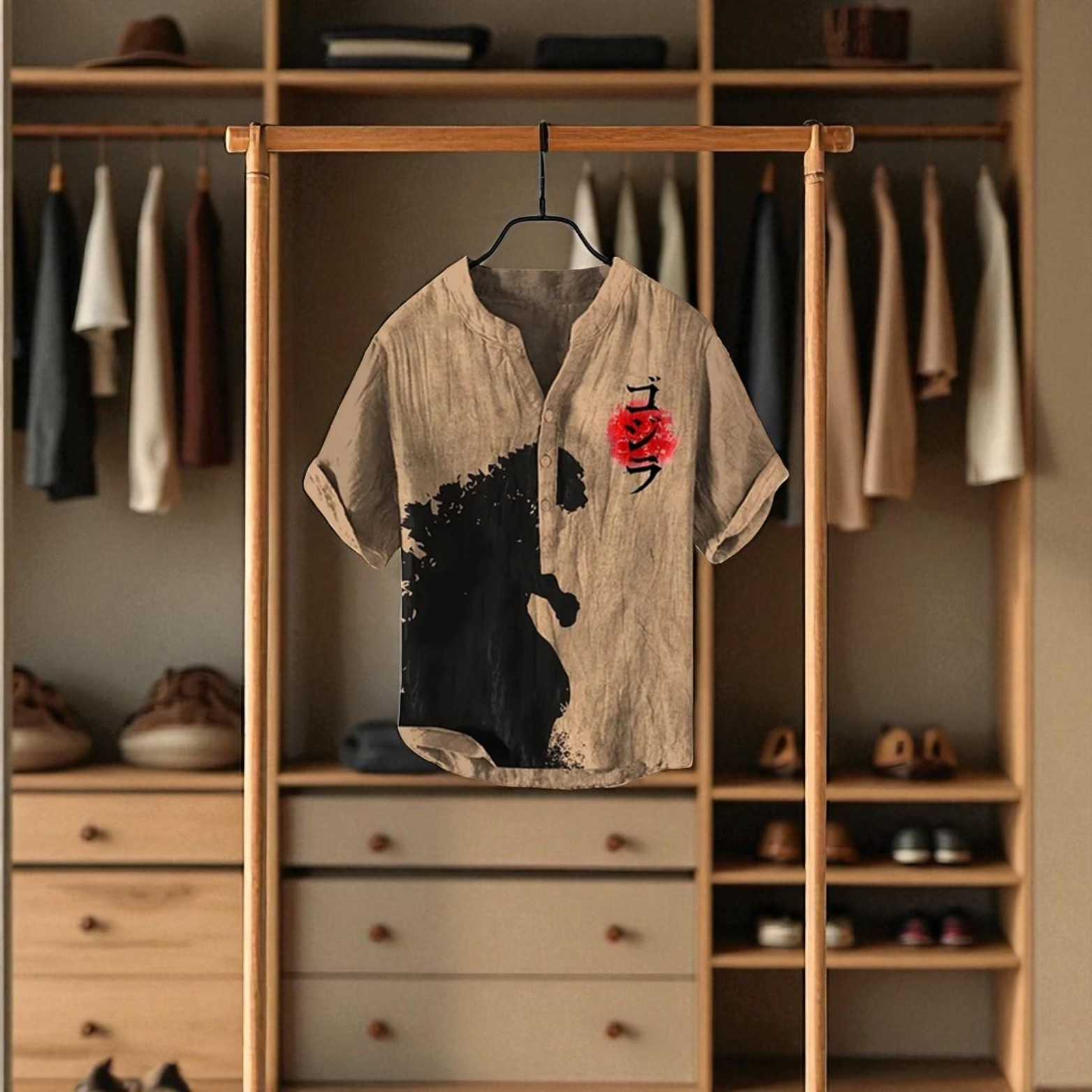 Grey Dragon 3D Print Linen Shirt Men – The Crew