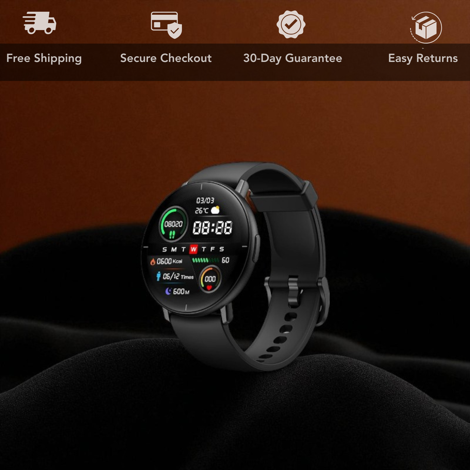 Mibro Lite smartwatch lifestyle dark background – The Crew