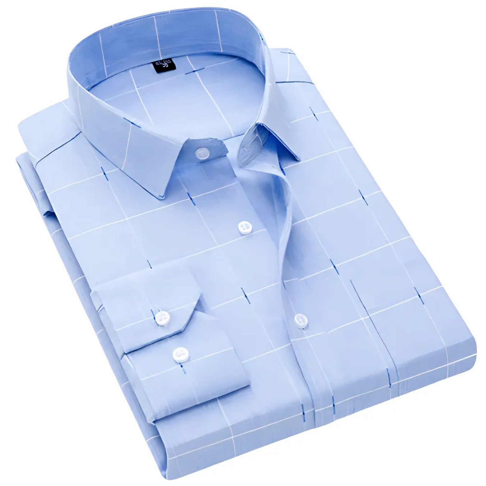 Aqua blue classic cotton shirt folded – The Crew
