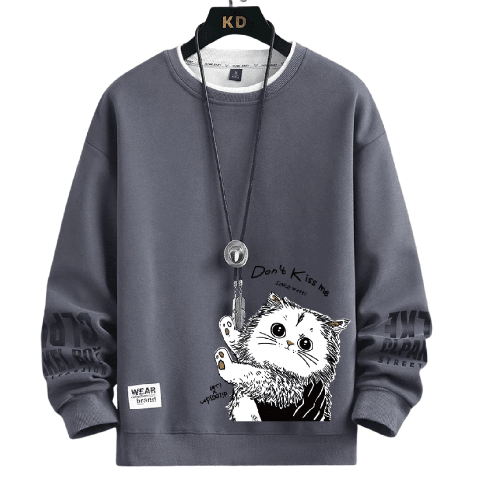 Don’t Kiss Me Cat Men’s Tee – Funny Graphic Shirt - The Crew