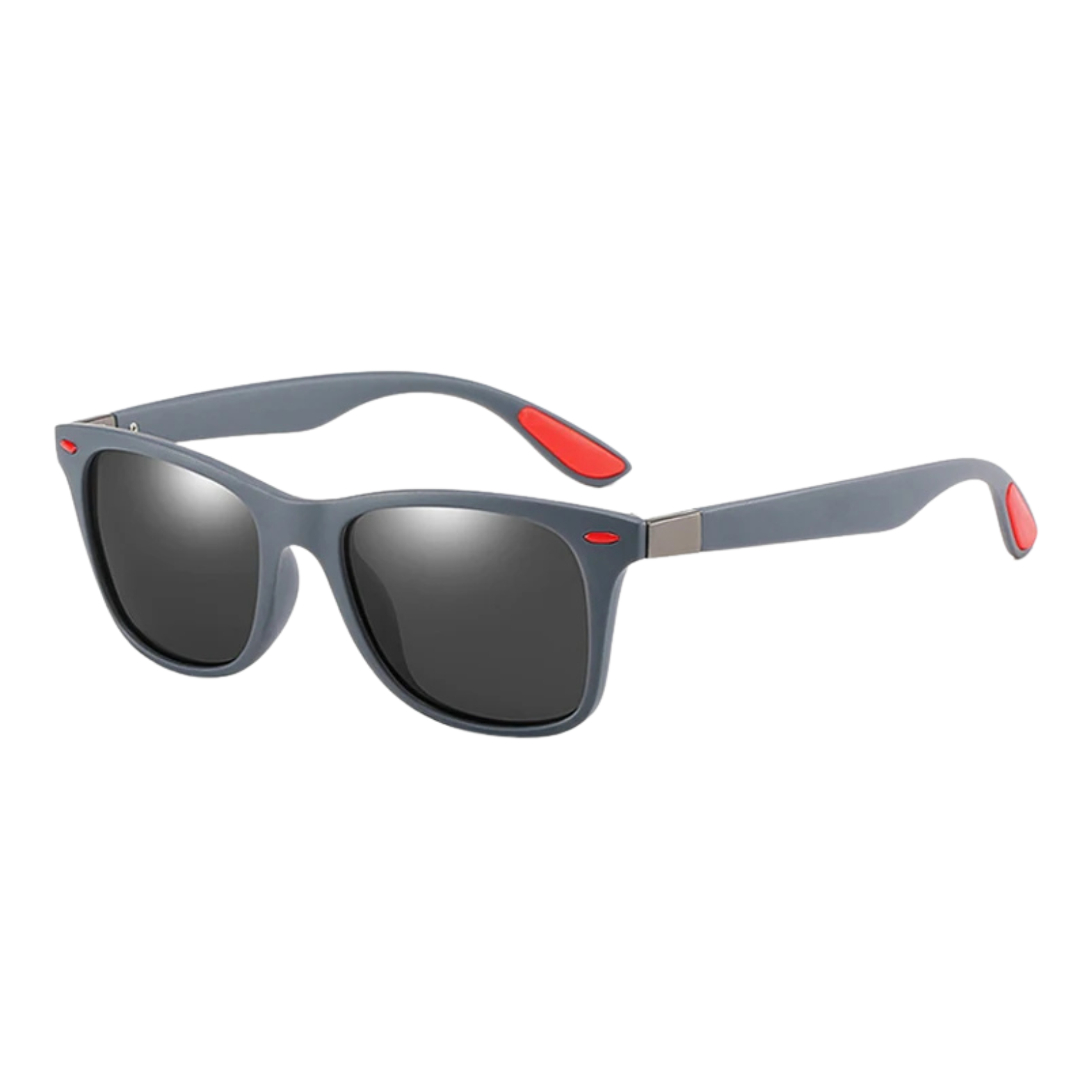 Men square polarized sunglasses black frame – The Crew
