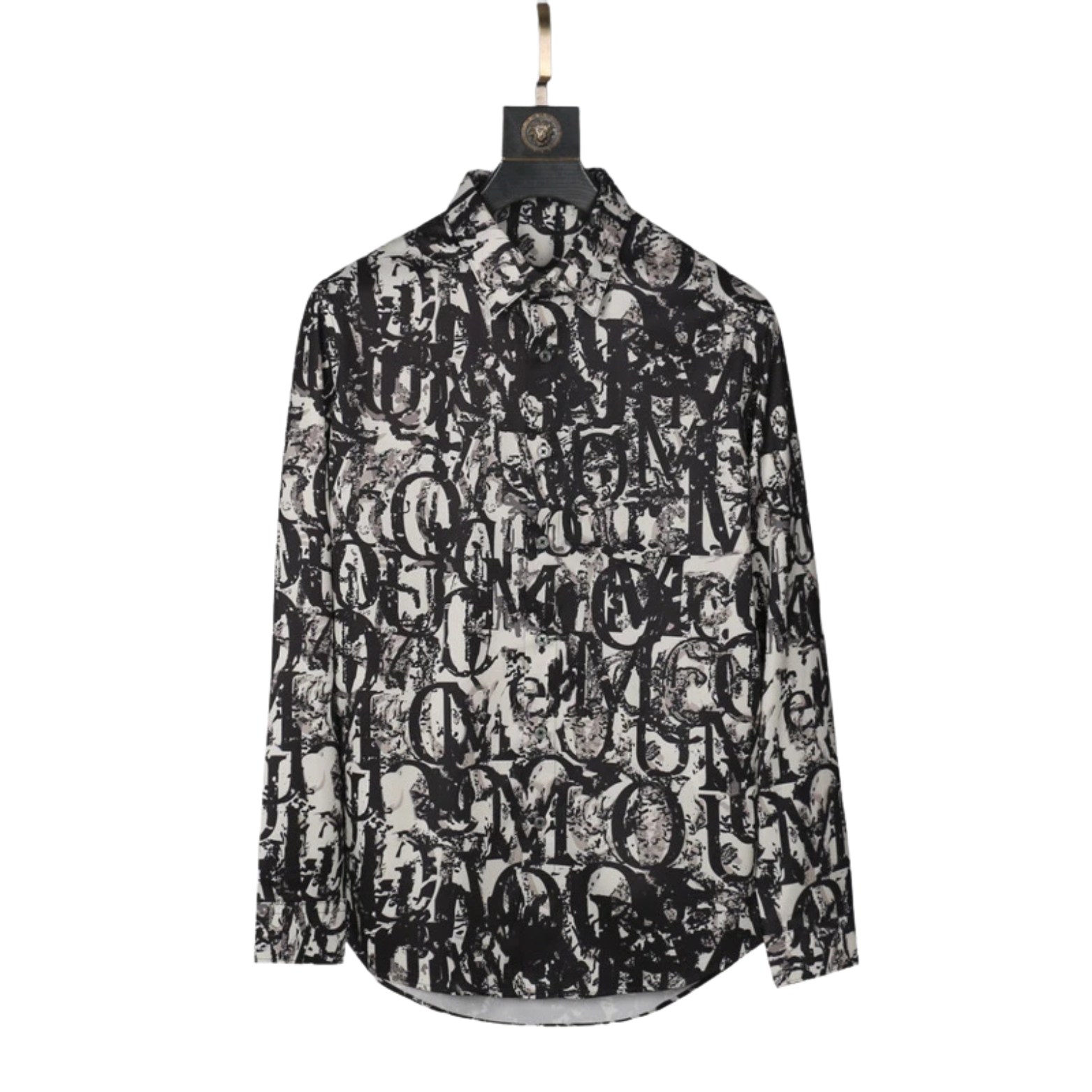 White Black 3D Print Slim Fit Shirt – The Crew