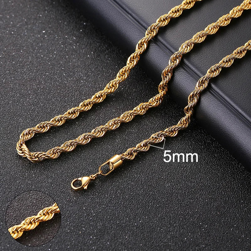 Gold Cuban link chain 5mm thickness – The Crew