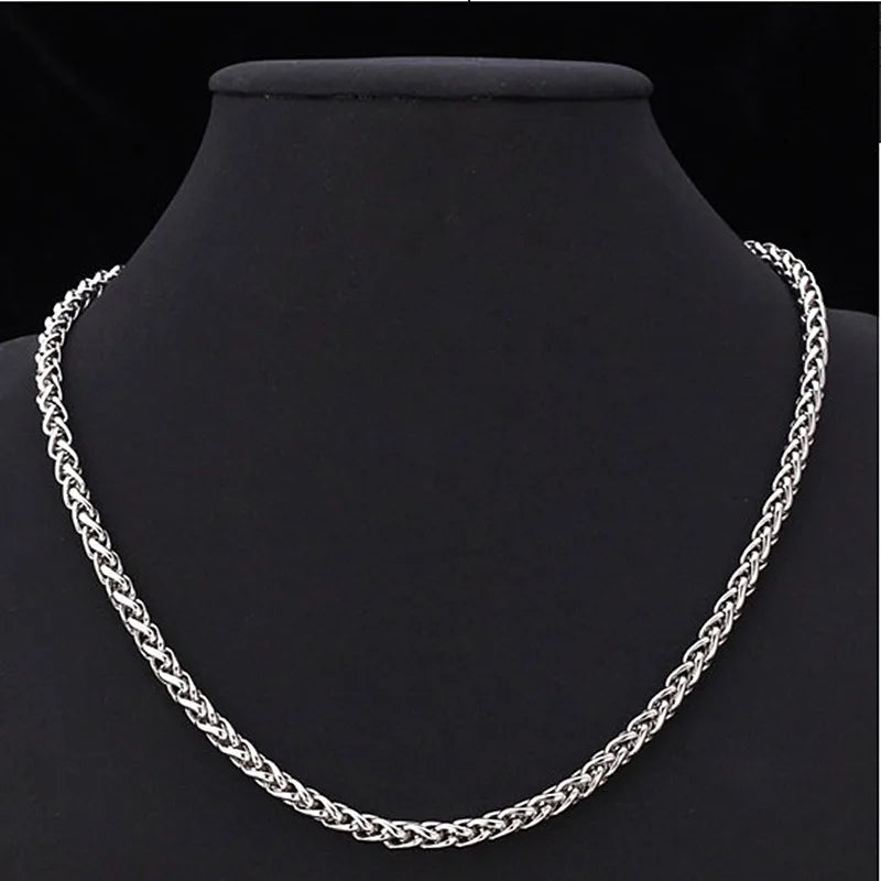 Men's Titan Twist Stainless Steel Chain Necklace