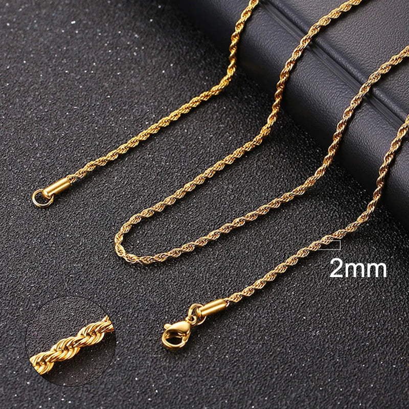 Gold Cuban chain 2mm thickness – The Crew