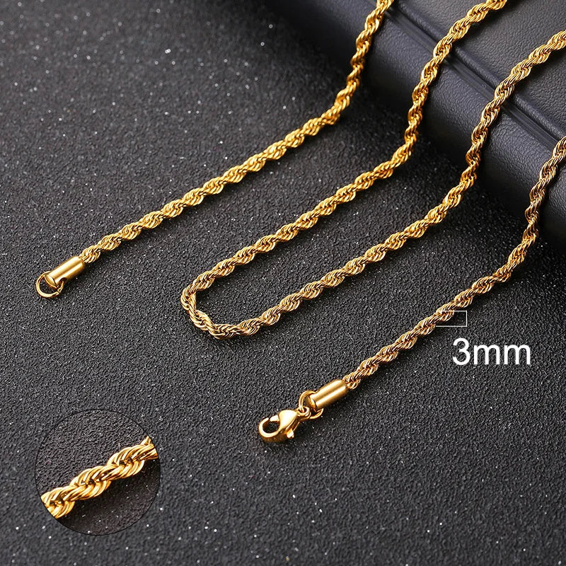 Gold Cuban chain 3mm thickness – The Crew