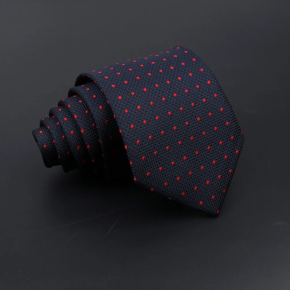 Men’s Classic Jacquard Tie 7cm Solid, Stripe & Plaid - The Crew