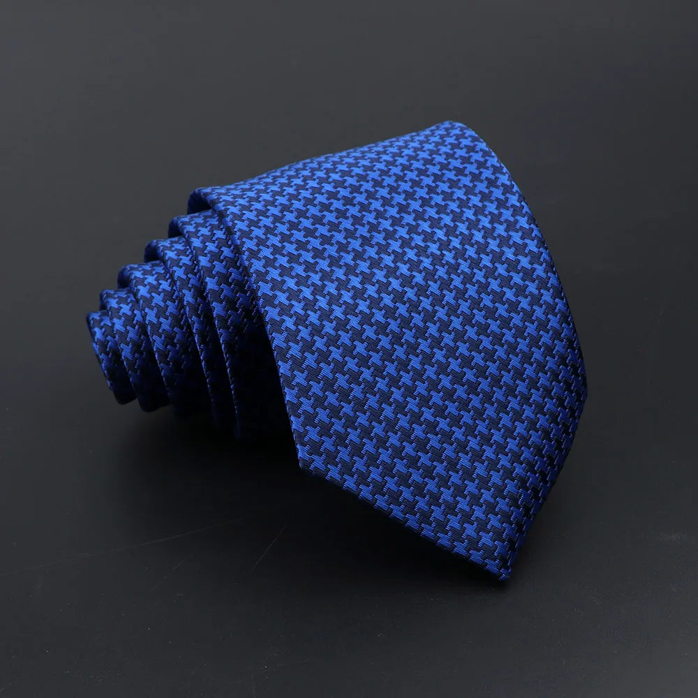 Royal blue textured men’s tie luxury fabric – The Crew