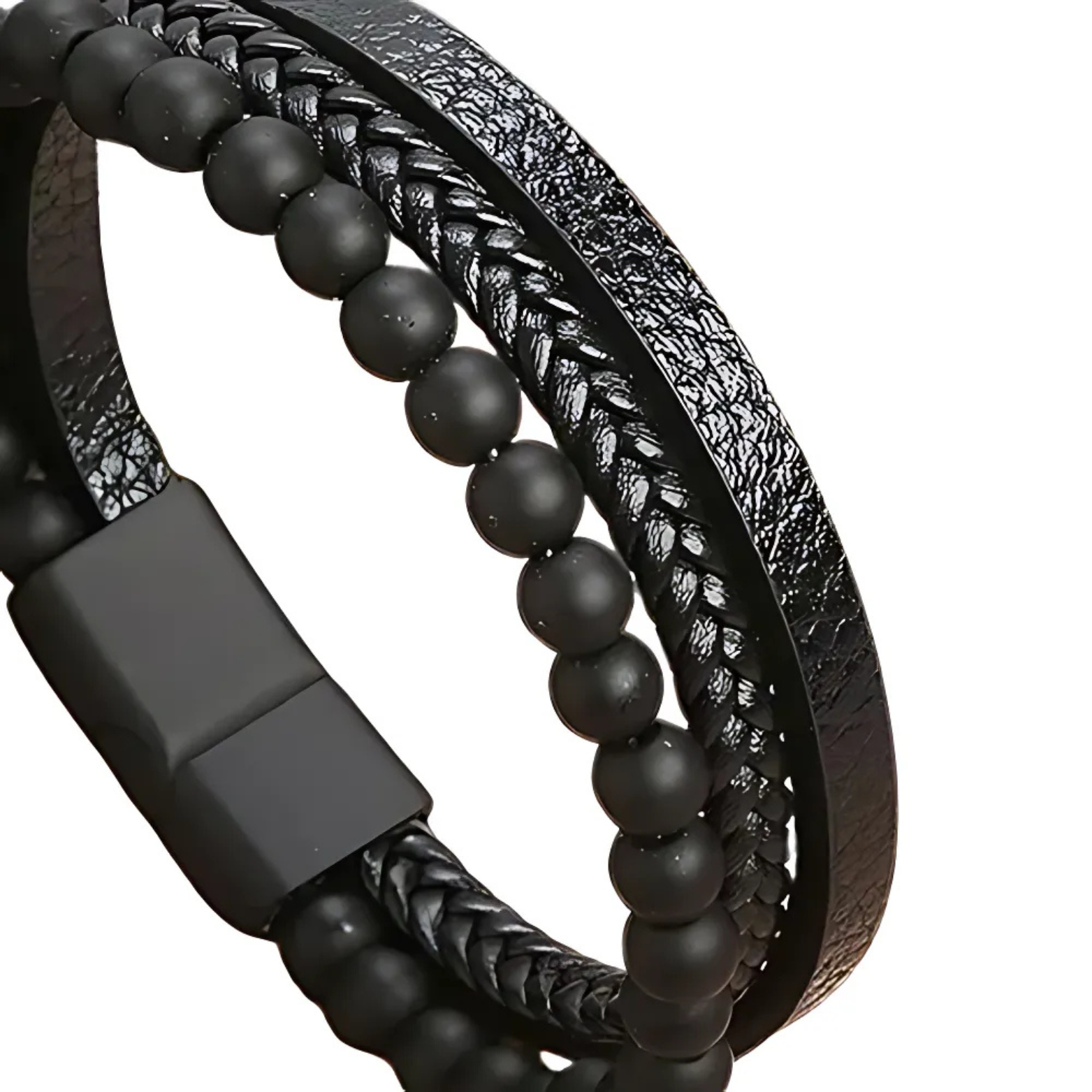 Classic Woven Leather Bracelet – Stylish & Durable – The Crew