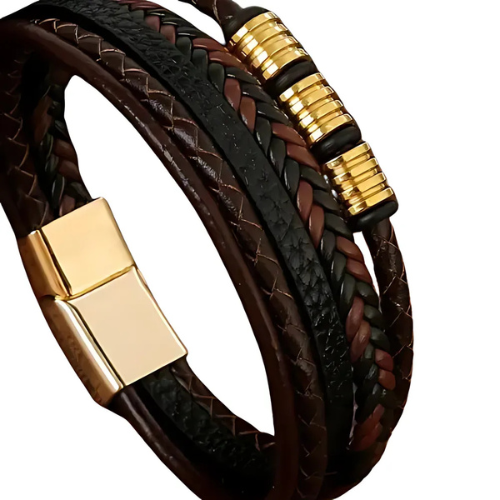 Classic Woven Leather Bracelet – Stylish & Durable – The Crew