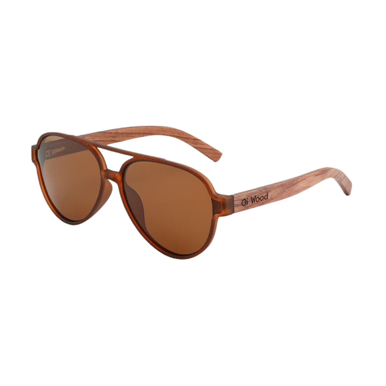 Wood polarized sunglasses brown lens retro style – The Crew