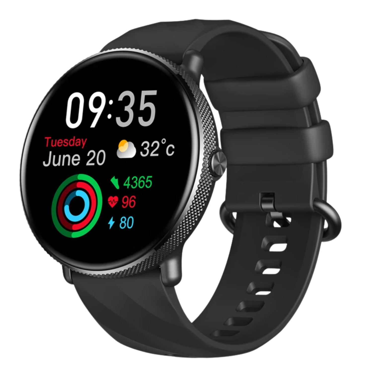 Zeblaze GTR 3 Pro black smartwatch fitness tracking – The Crew