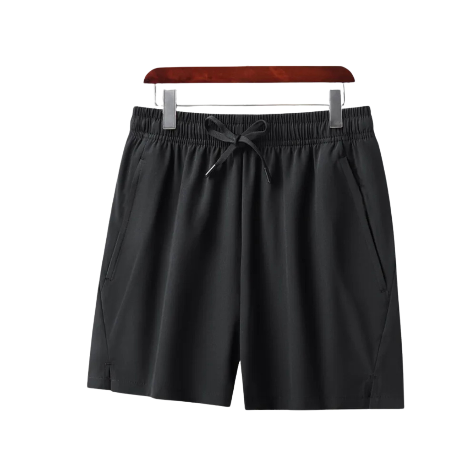 Black Men’s Ice Silk Beach Shorts – The Crew