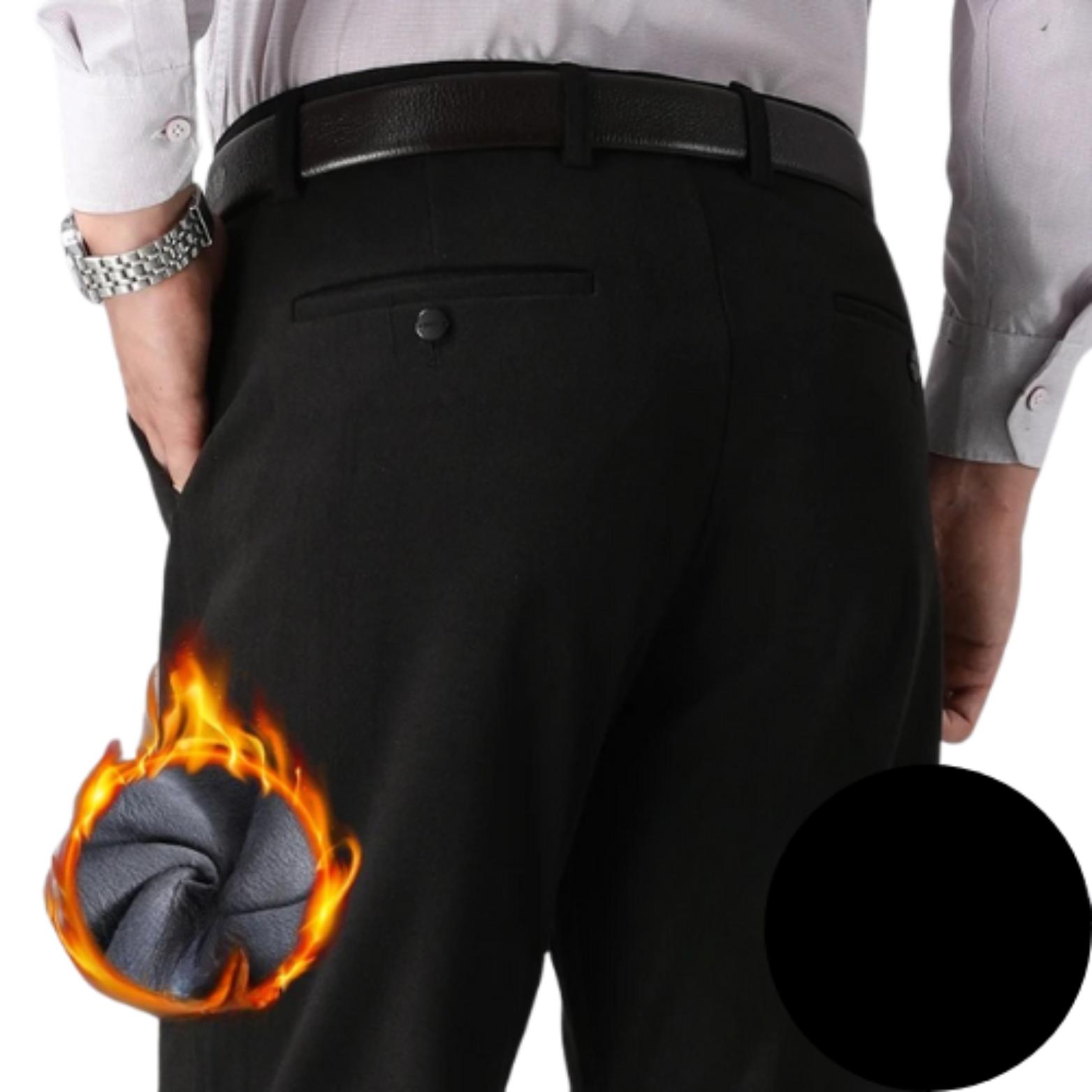 Charcoal wool pants color swatch – The Crew