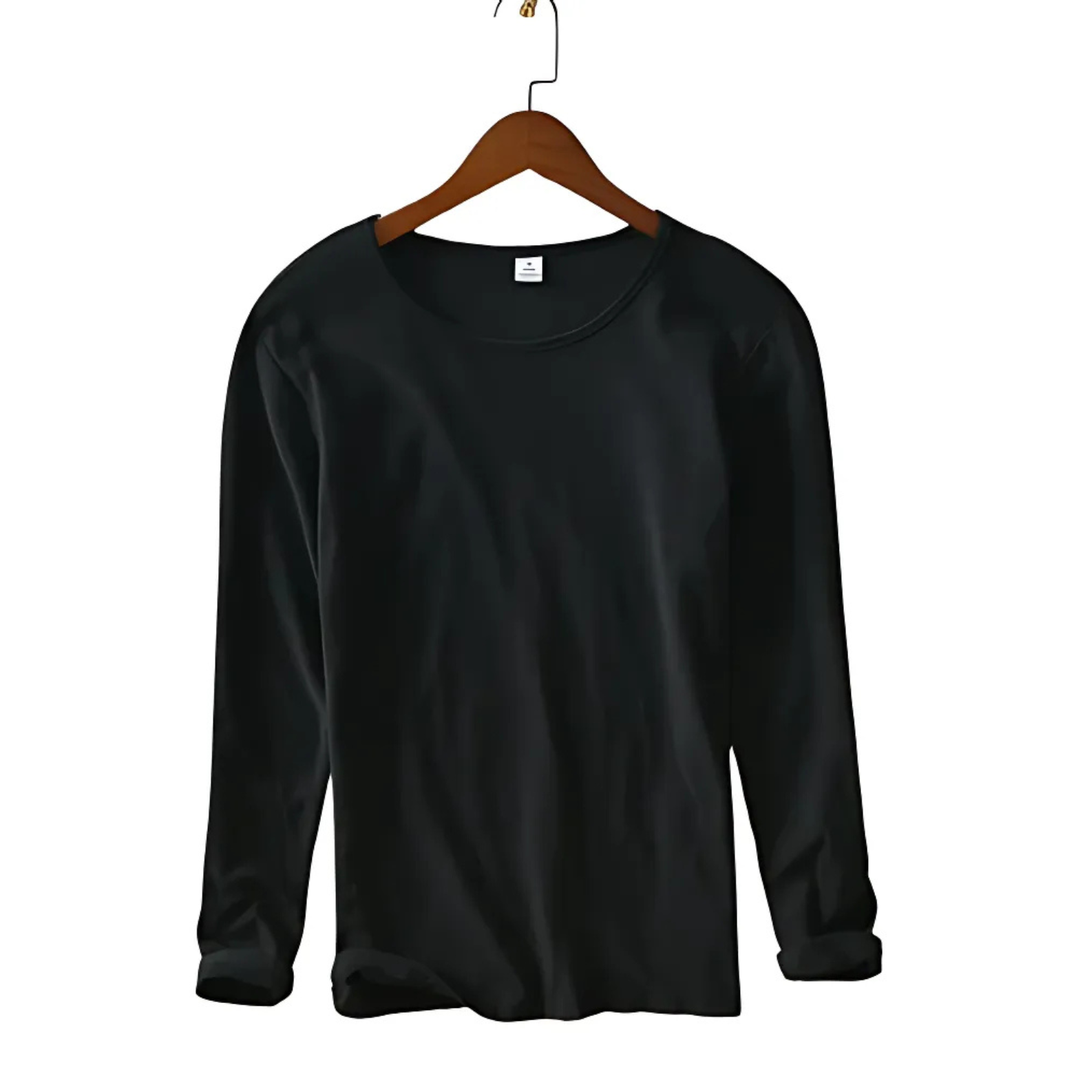 Black casual long sleeve T-shirt men – The Crew