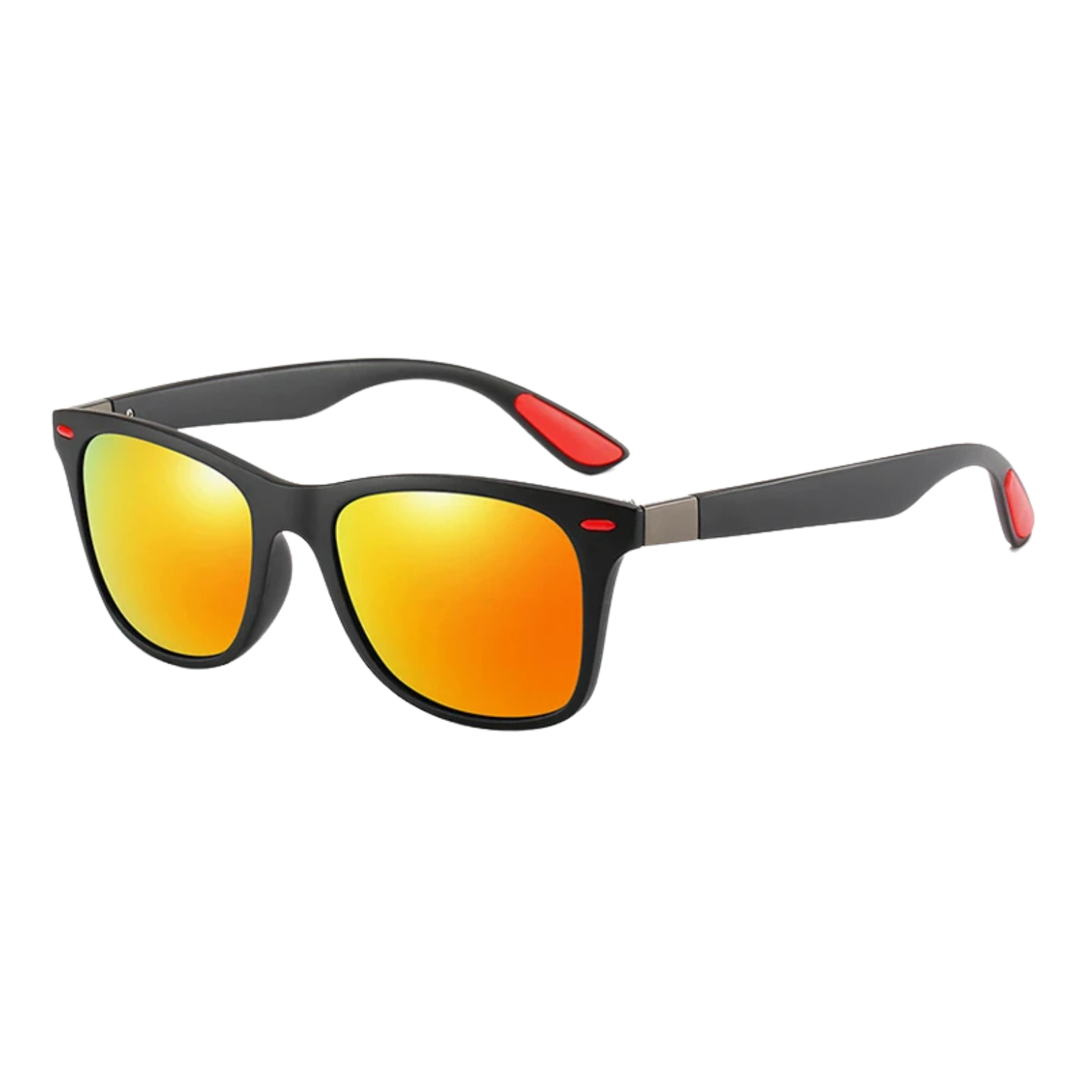 Men polarized sunglasses orange mirror lens – The Crew