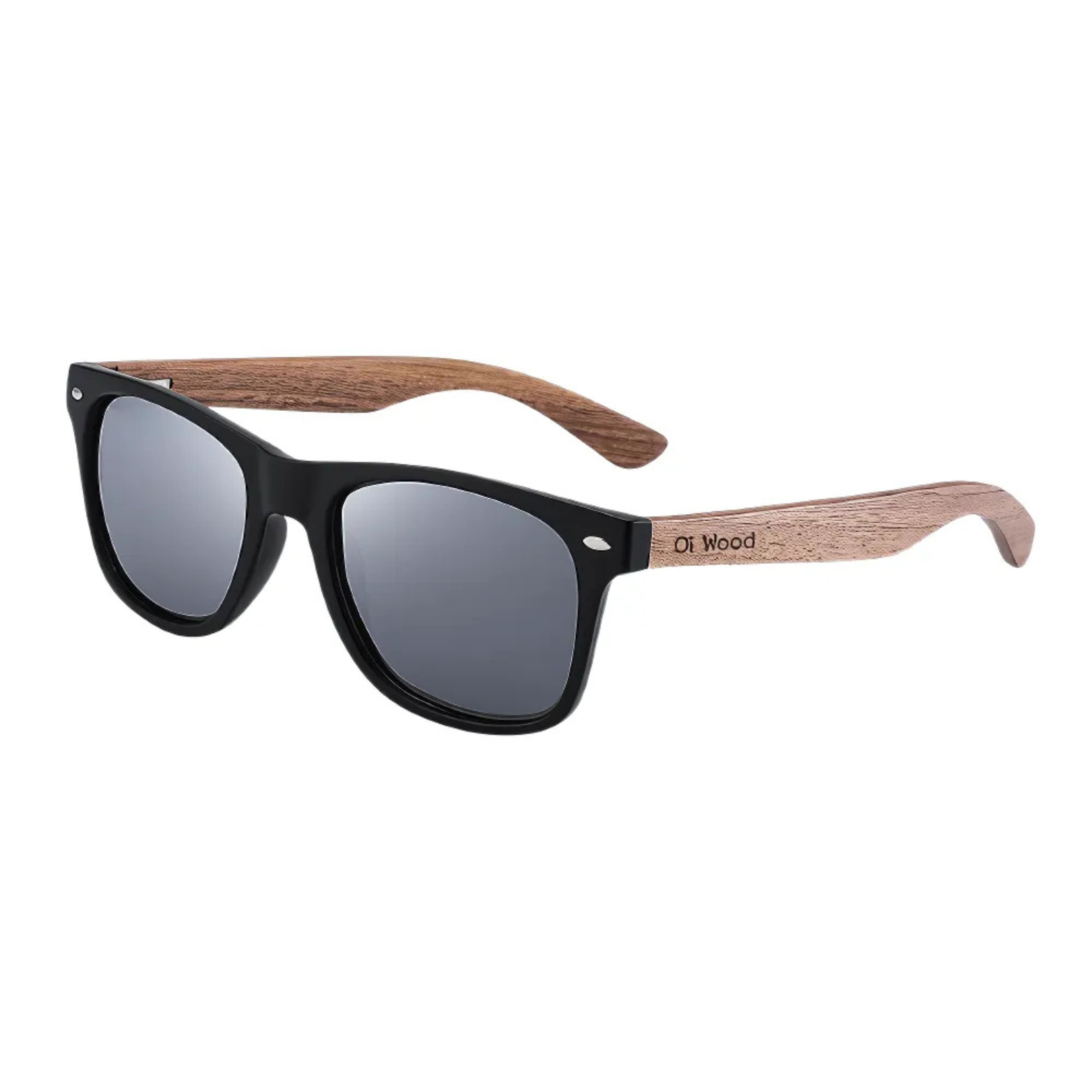 Men’s Polarized Wooden Sunglasses Black Frame – The Crew