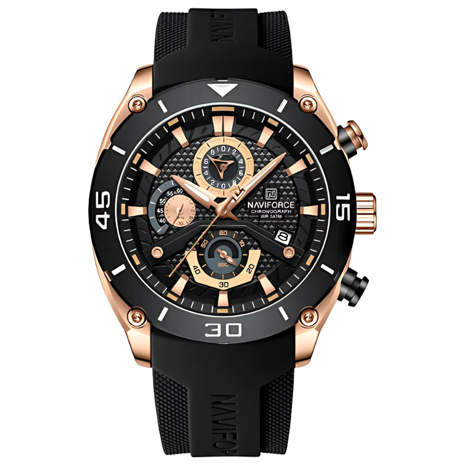 NAVIFORCE NF8038 Sport Chronograph Rose Gold Case – The Crew