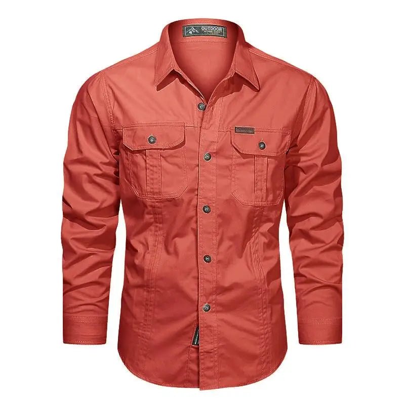 Men’s Military Cargo Overshirt – Utility Streetwear Style - The Crew