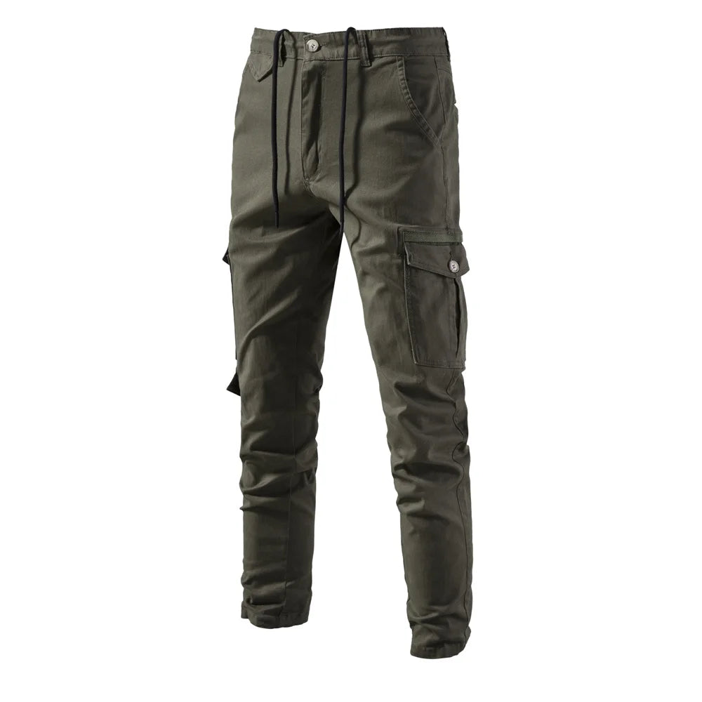 Men’s Cotton Cargo Pants Front View – The Crew