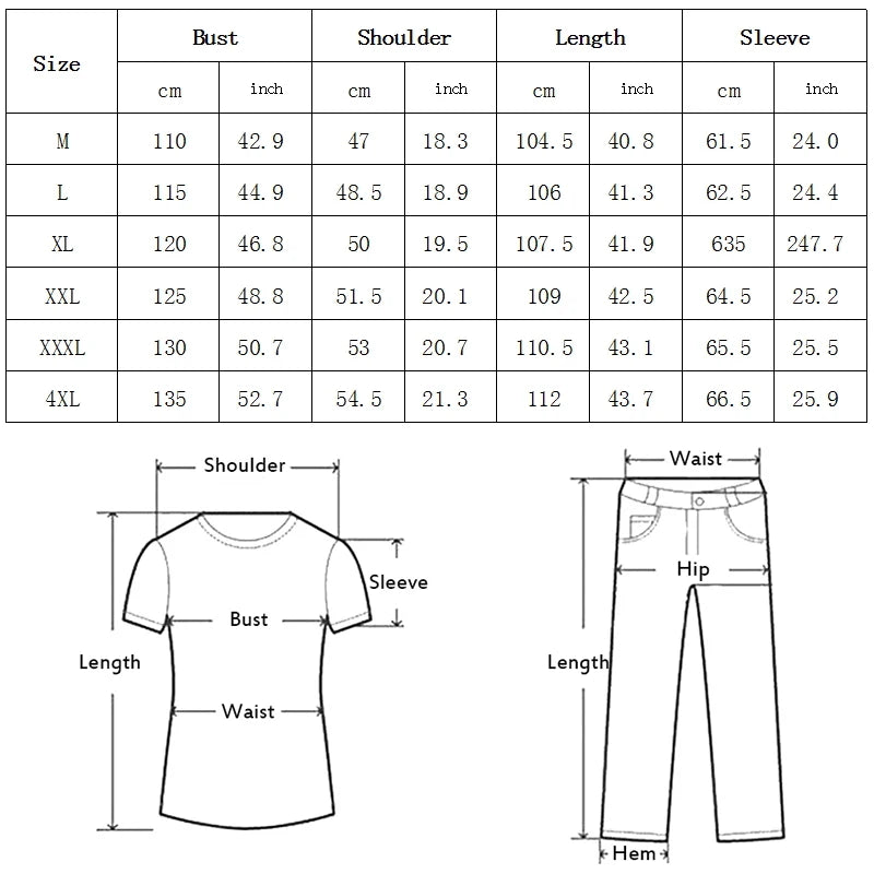 Men trench coat size chart measurement guide – The Crew