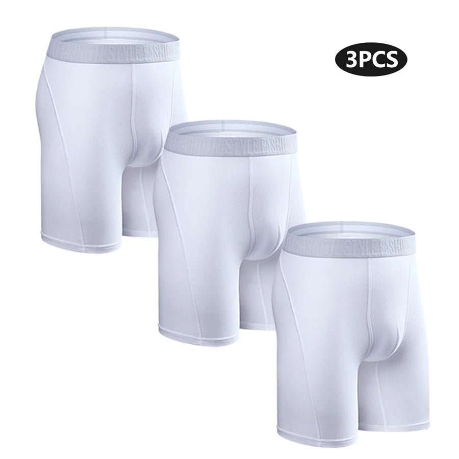 Men’s Premium Long Boxers 3 - Pack – Comfortable Fit - The Crew