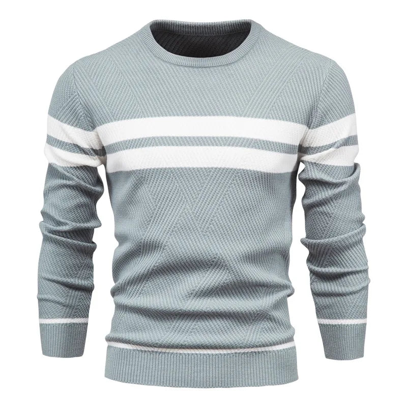 Light Grey Men’s Patchwork Sweater – The Crew