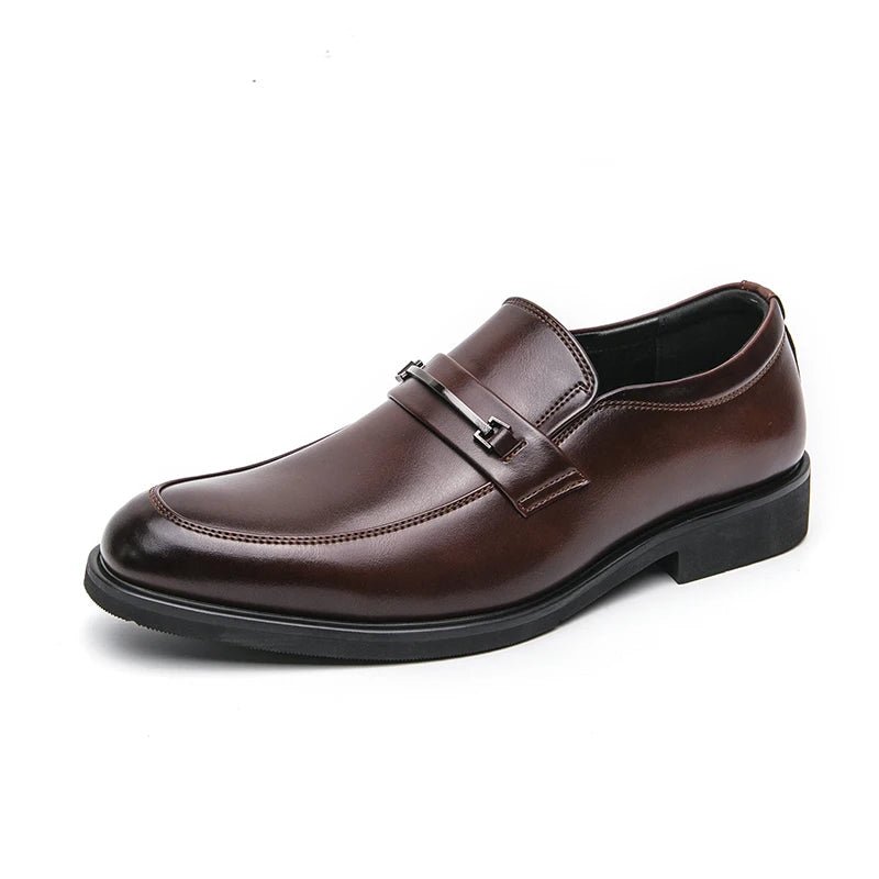 Men’s Classic Leather Slip - On Loafers – Timeless Dress - The Crew