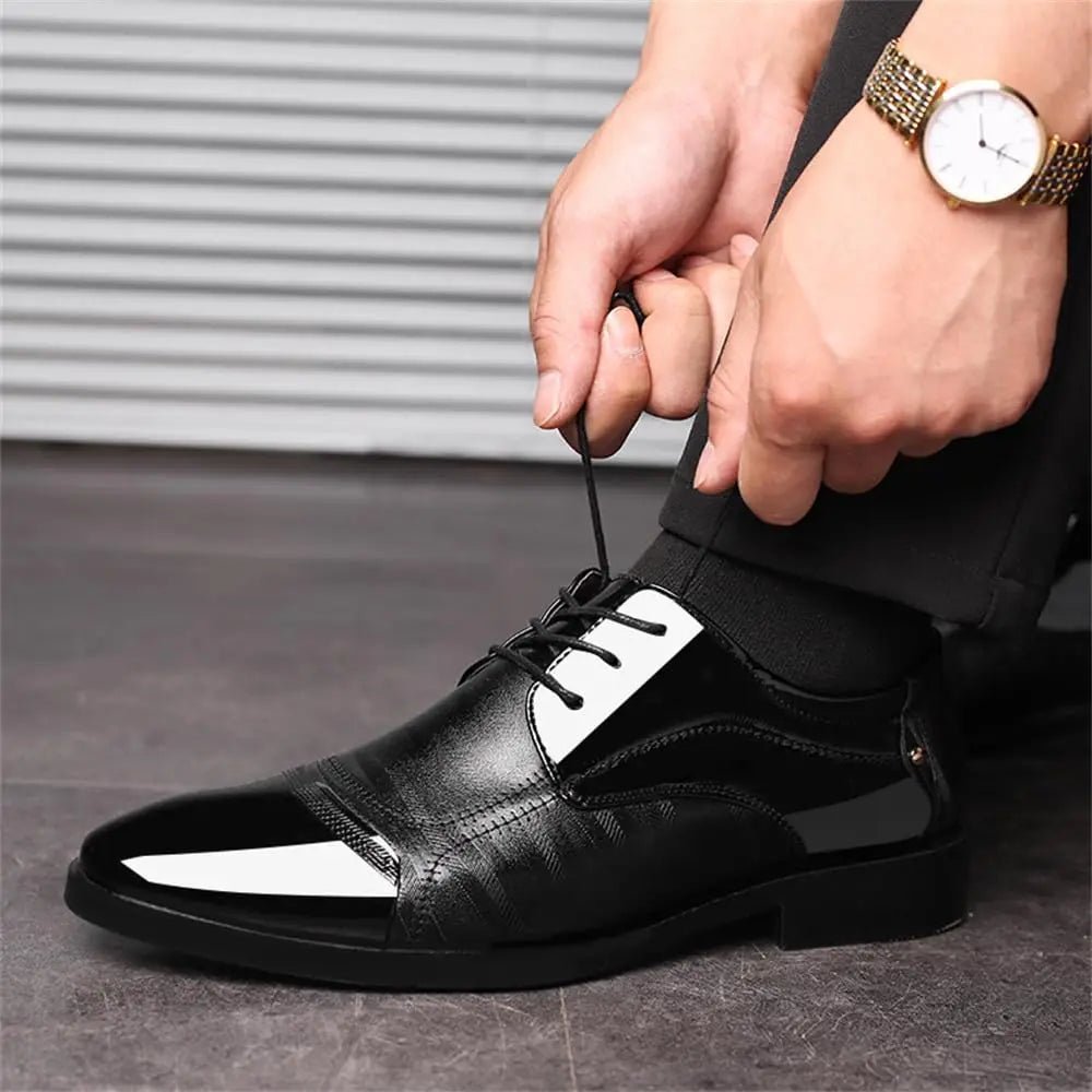 Men’s Luxury Patent Leather Oxfords – High - Shine Dress - The Crew