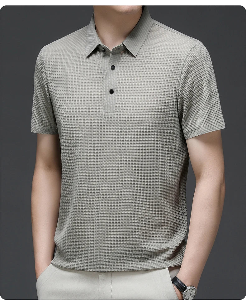 Men’s Solid Color Polo Shirt – Comfortable & Stylish – The Crew