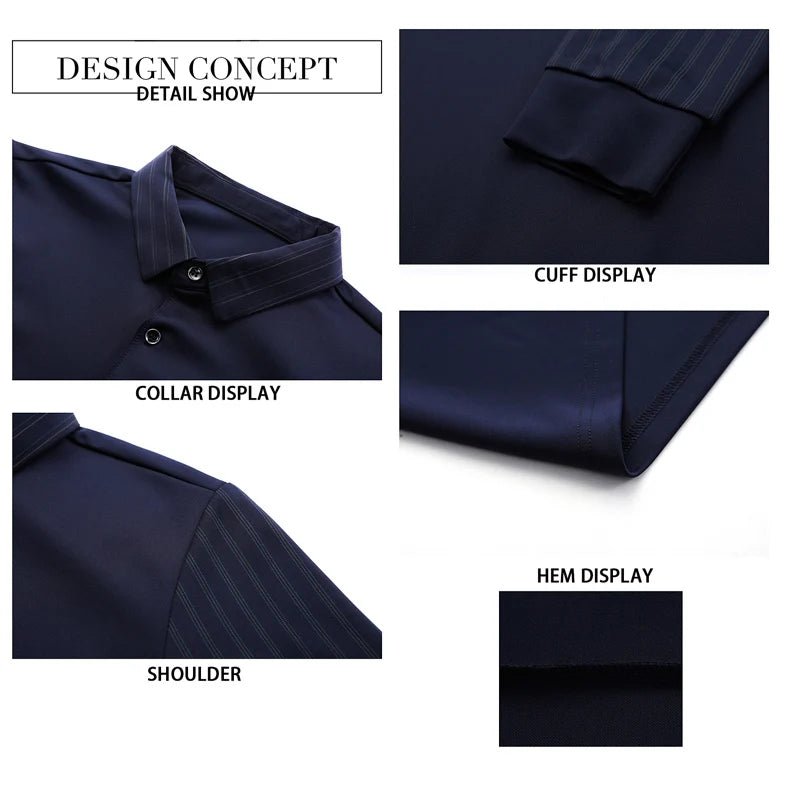 Men’s Slim Striped Collar Tee – Modern Street Style - The Crew