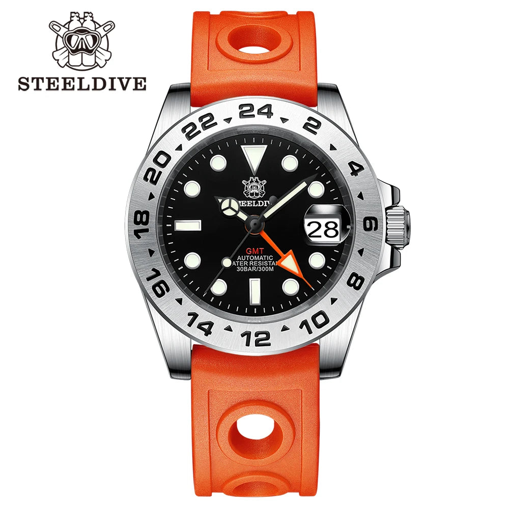 STEELDIVE SD1992 GMT Automatic Watch Durable Style | The Crew