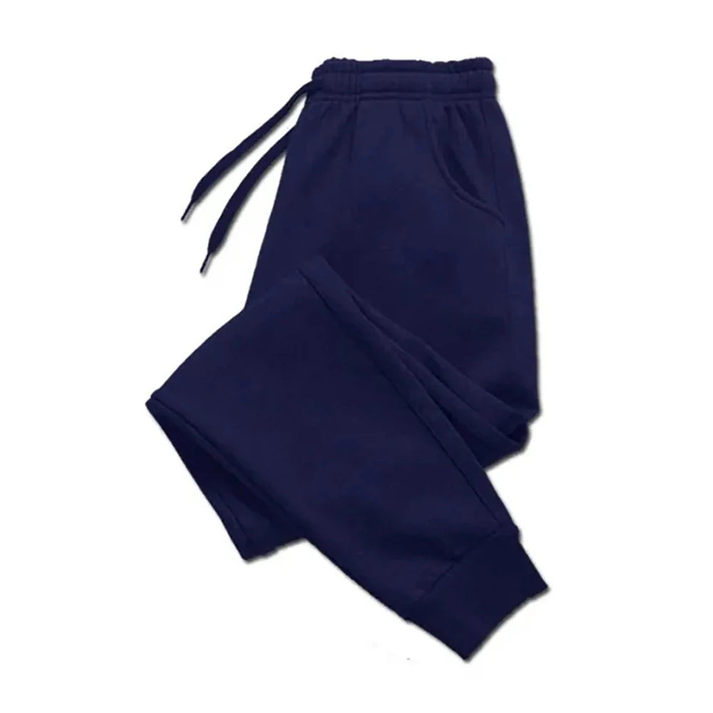 Men jogger pants navy blue casual fit – The Crew