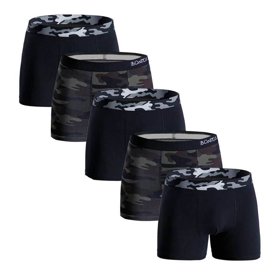 Men’s Cotton Boxers 5 - Pack – Soft Daily Underwear - The Crew