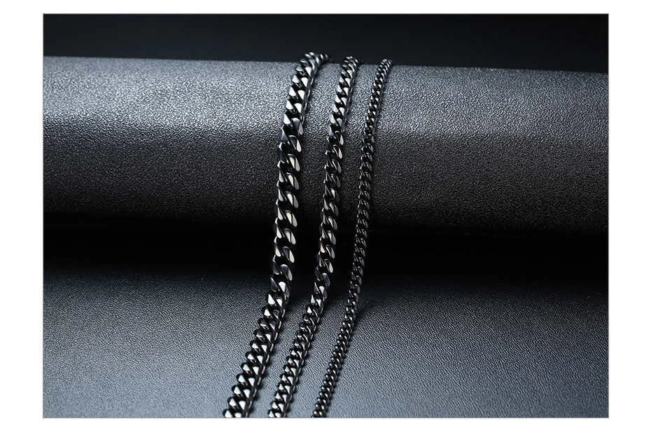 Unisex Cuban Chain Necklace – Stainless Steel & Stylish – The Crew