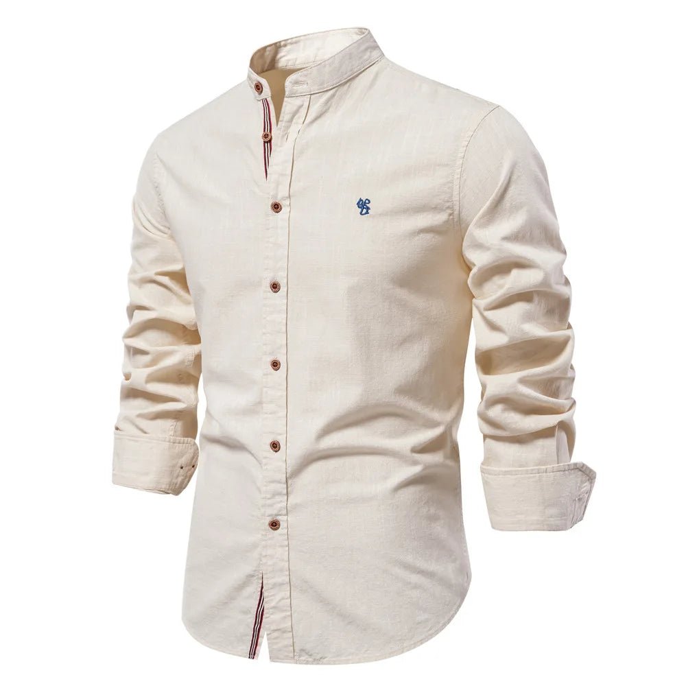 Men’s Premium Cotton Linen Shirt – Breathable Casual Style - The Crew