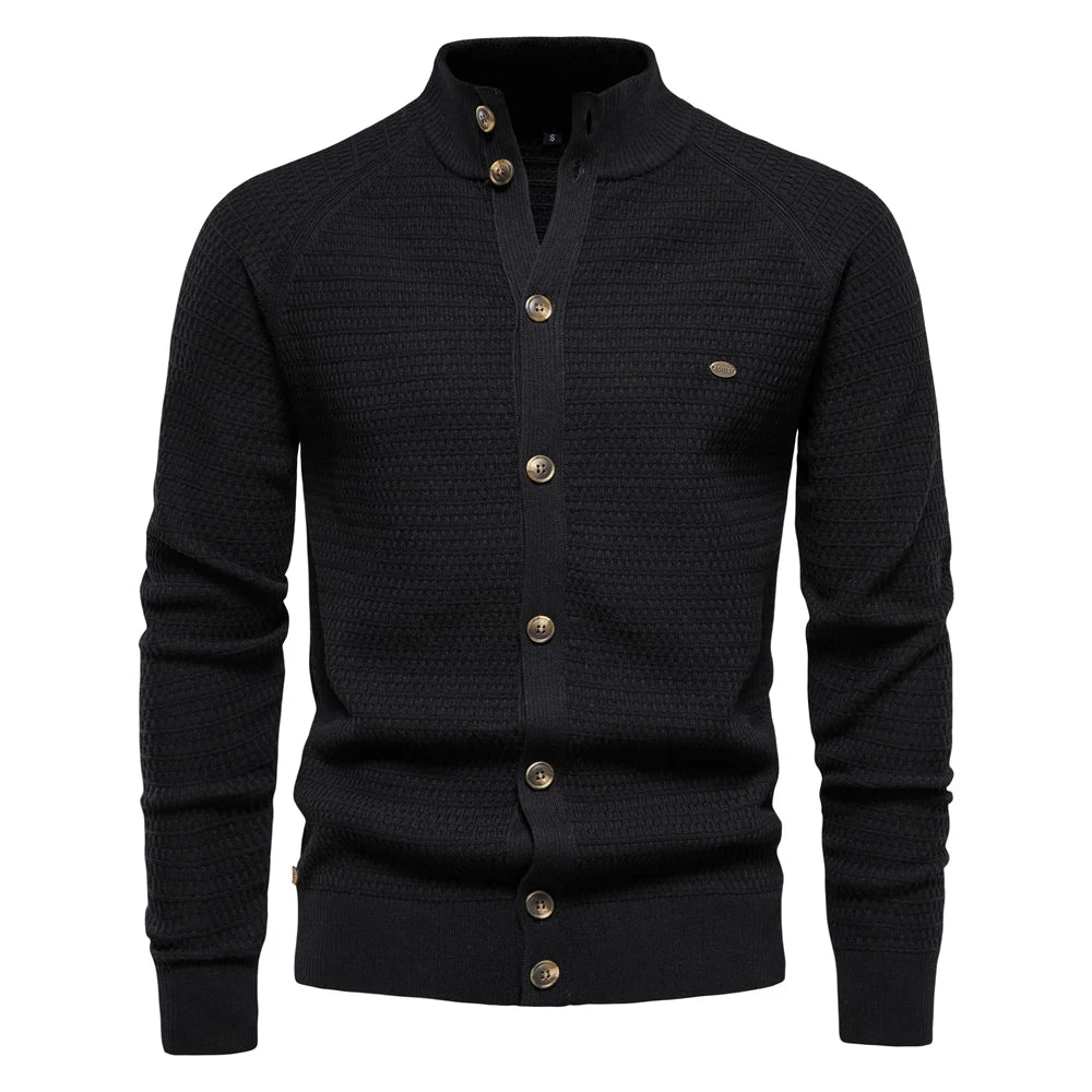 Men’s Black Knit Cardigan – The Crew