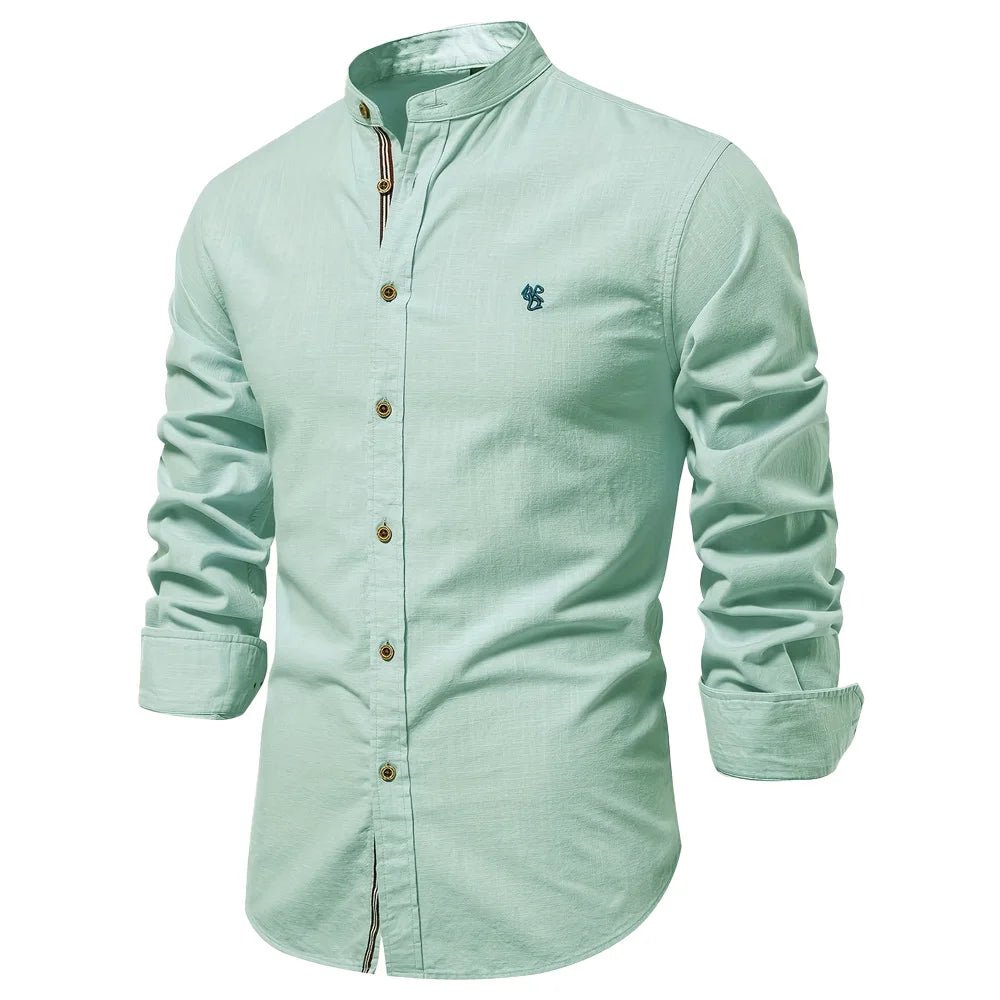 Men’s Premium Cotton Linen Shirt – Breathable Casual Style - The Crew