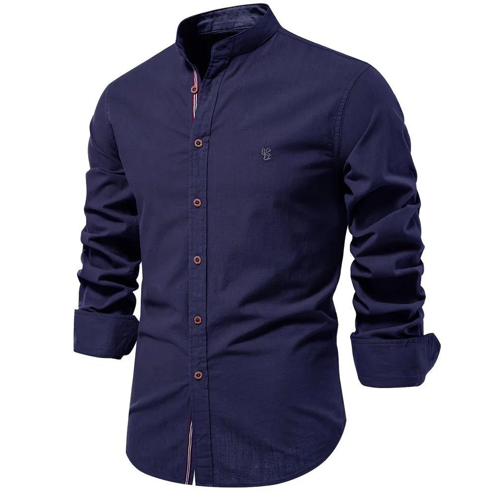 Men’s Premium Cotton Linen Shirt – Breathable Casual Style - The Crew
