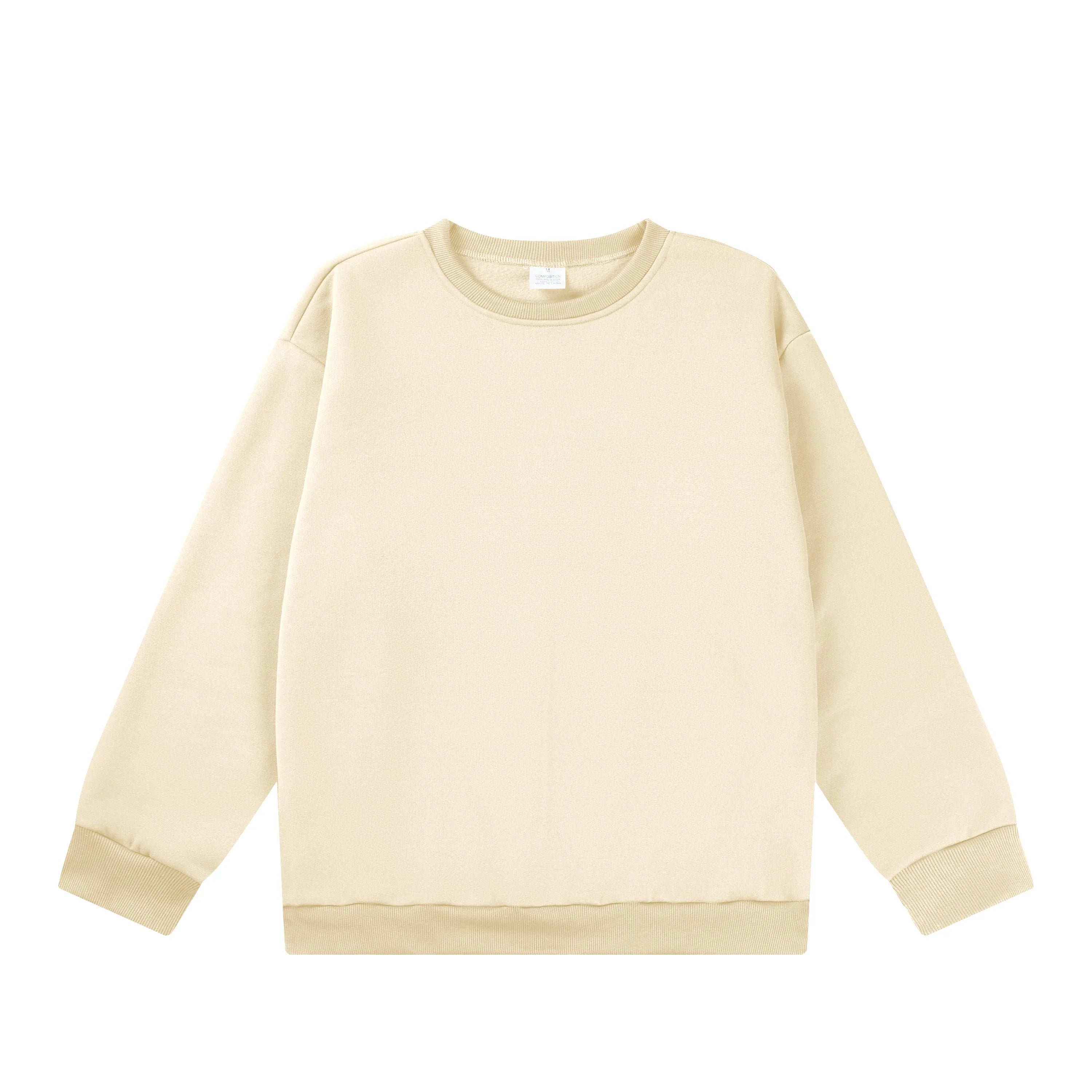 Beige Men’s Oversized Cotton Sweatshirt – The Crew