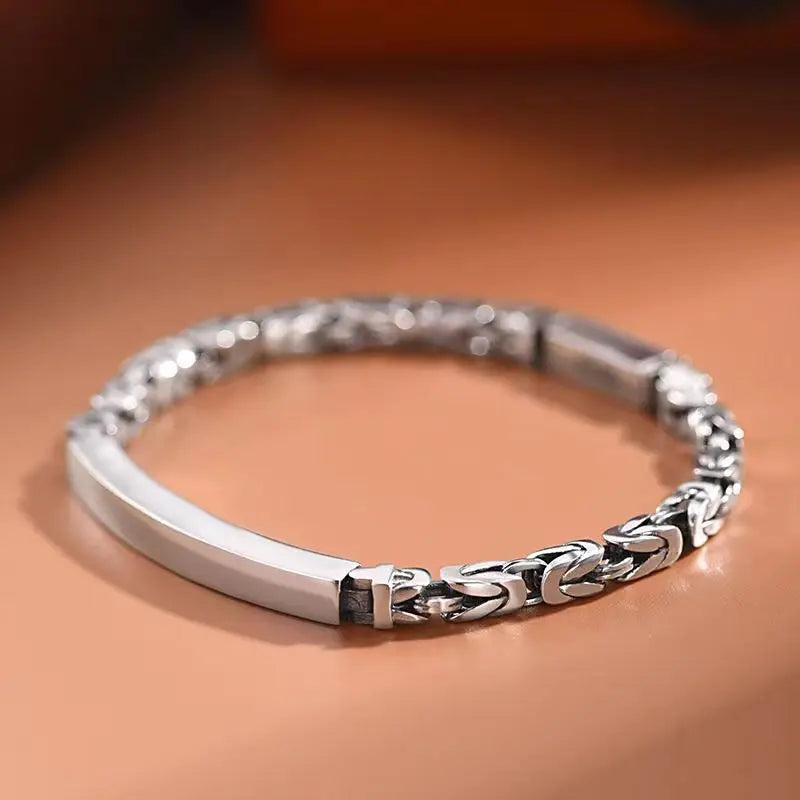 Unisex "Peace Grain" S925 Silver Woven Bracelet
