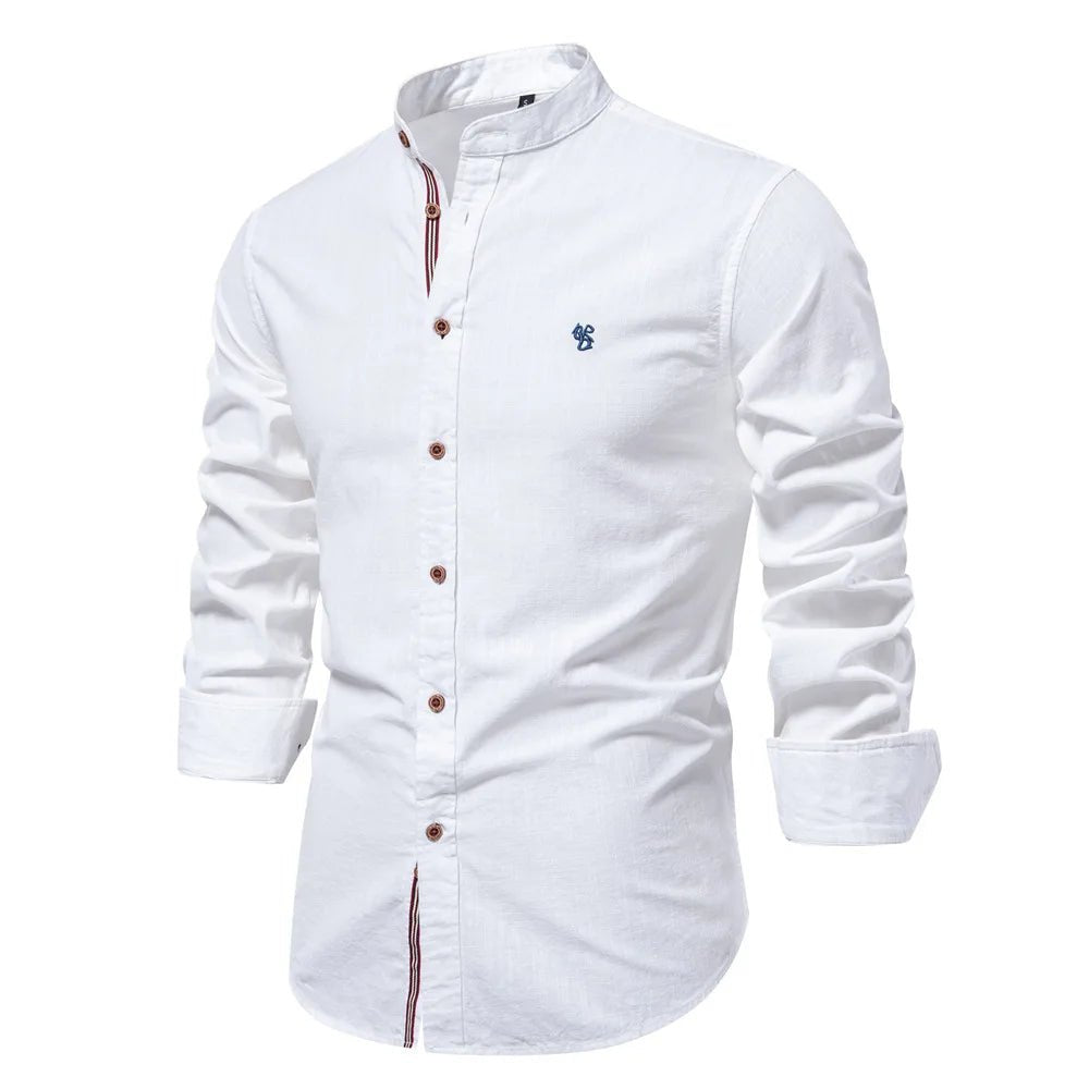 Men’s Premium Cotton Linen Shirt – Breathable Casual Style - The Crew