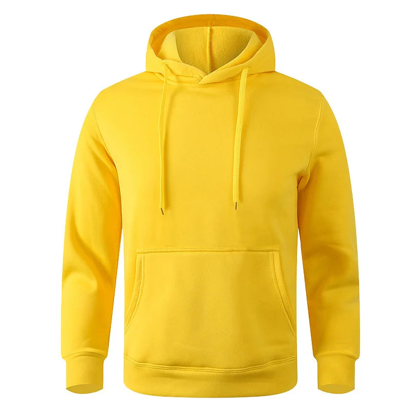 Yellow Men’s Hoodie Casual Sportswear – The Crew