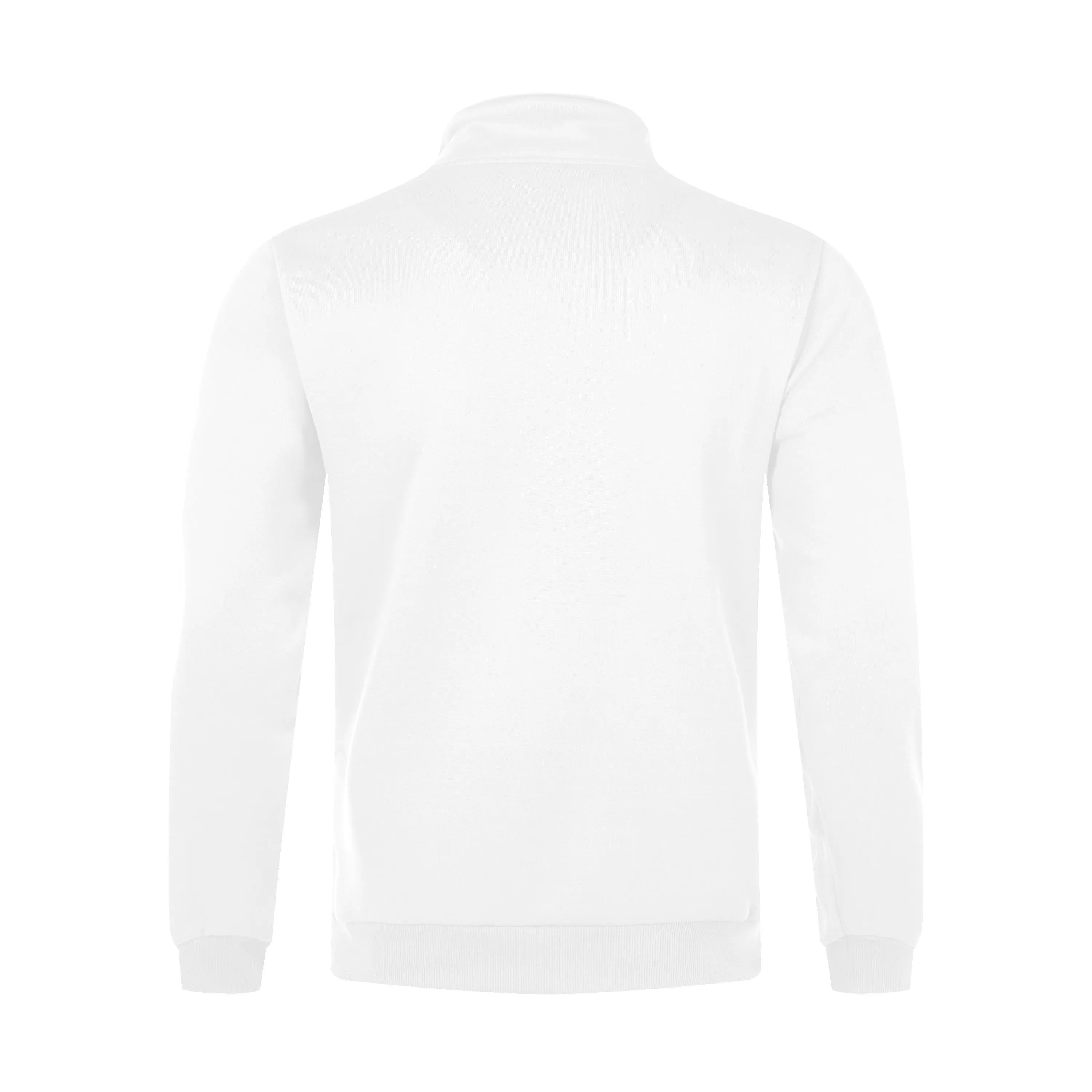 White Men’s Knit Mock Neck Pullover – The Crew