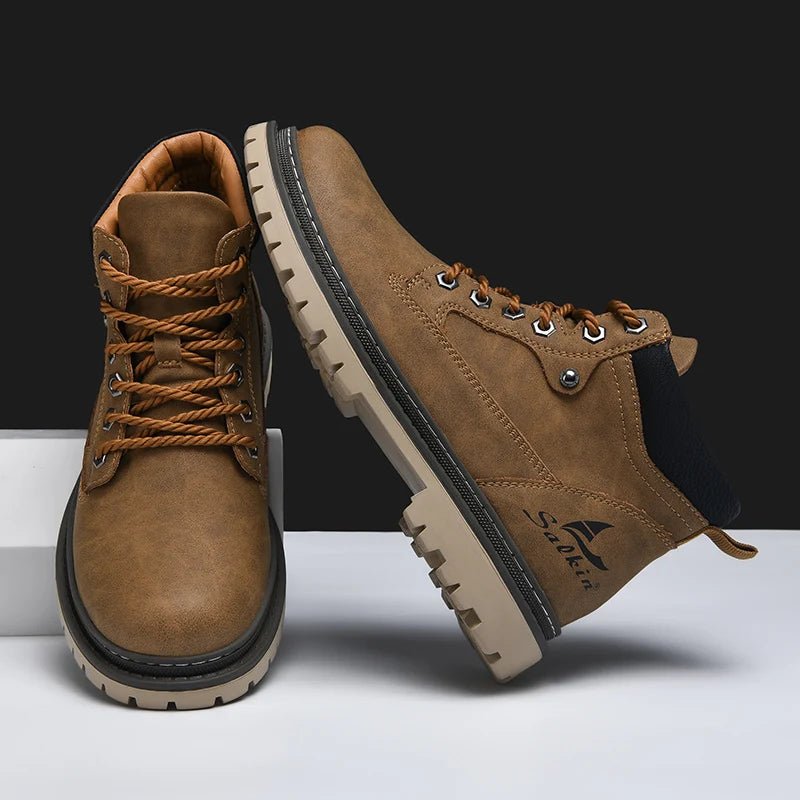 Men’s Handmade Outdoor Leather Boots – Rugged Trail Style - The Crew